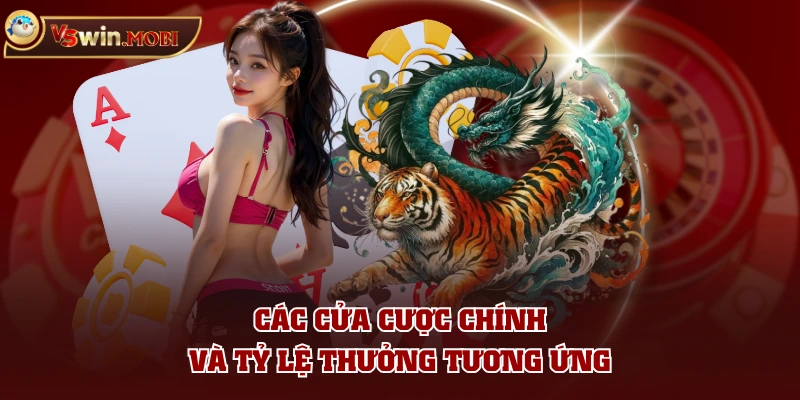 Các cửa cược chính và tỷ lệ thưởng tương ứng Các cửa cược chính và tỷ lệ thưởng tương ứng