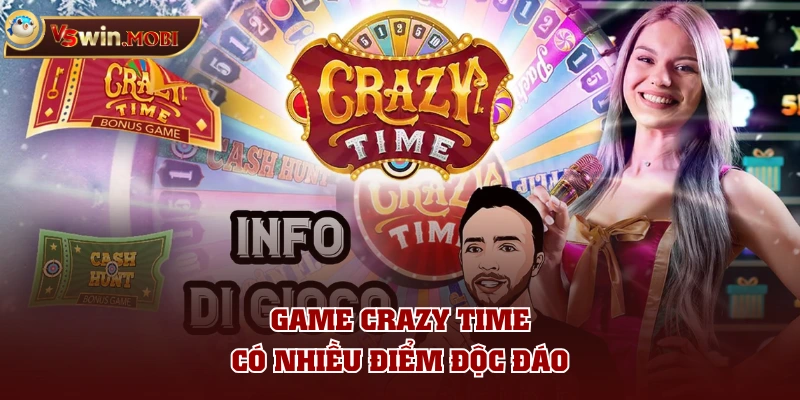 Game Crazy Time có nhiều điểm độc đáo Game Crazy Time có nhiều điểm độc đáo